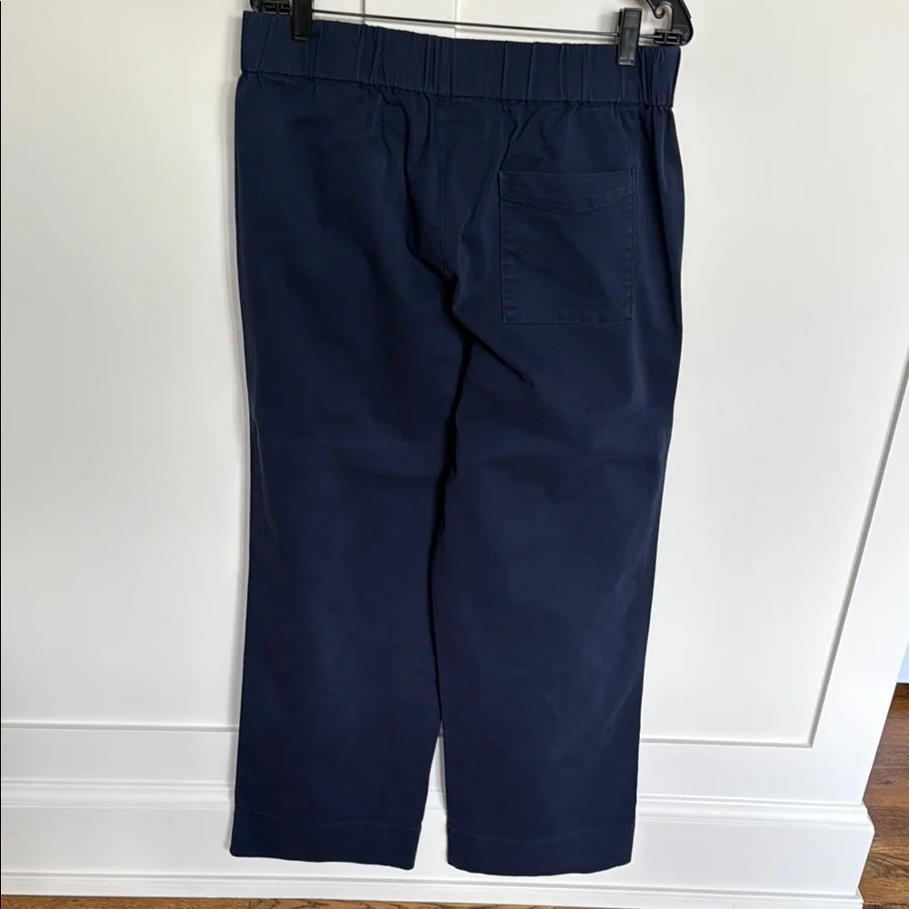 J Crew Women’s Tall SzL Navy Pants with elastic waist - Picture 2 of 5